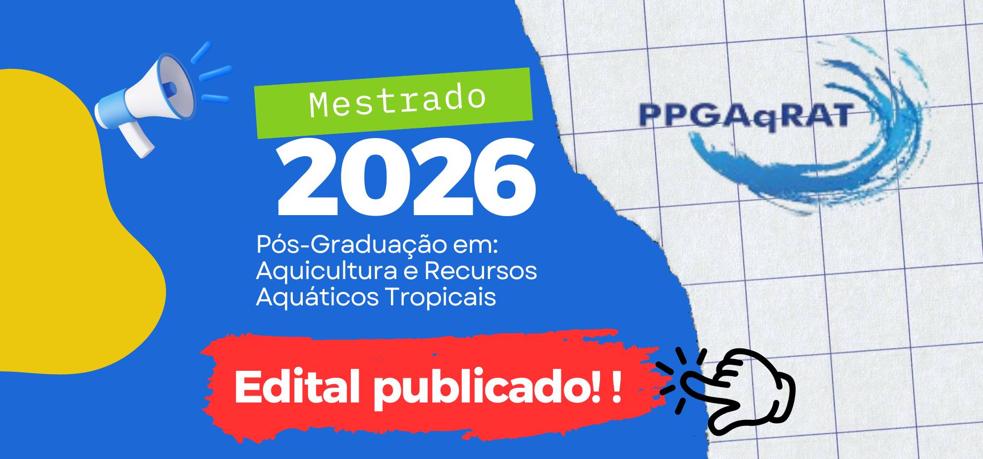 Edital de Seleção de Mestrado 2026 - Inscrições até 09/12