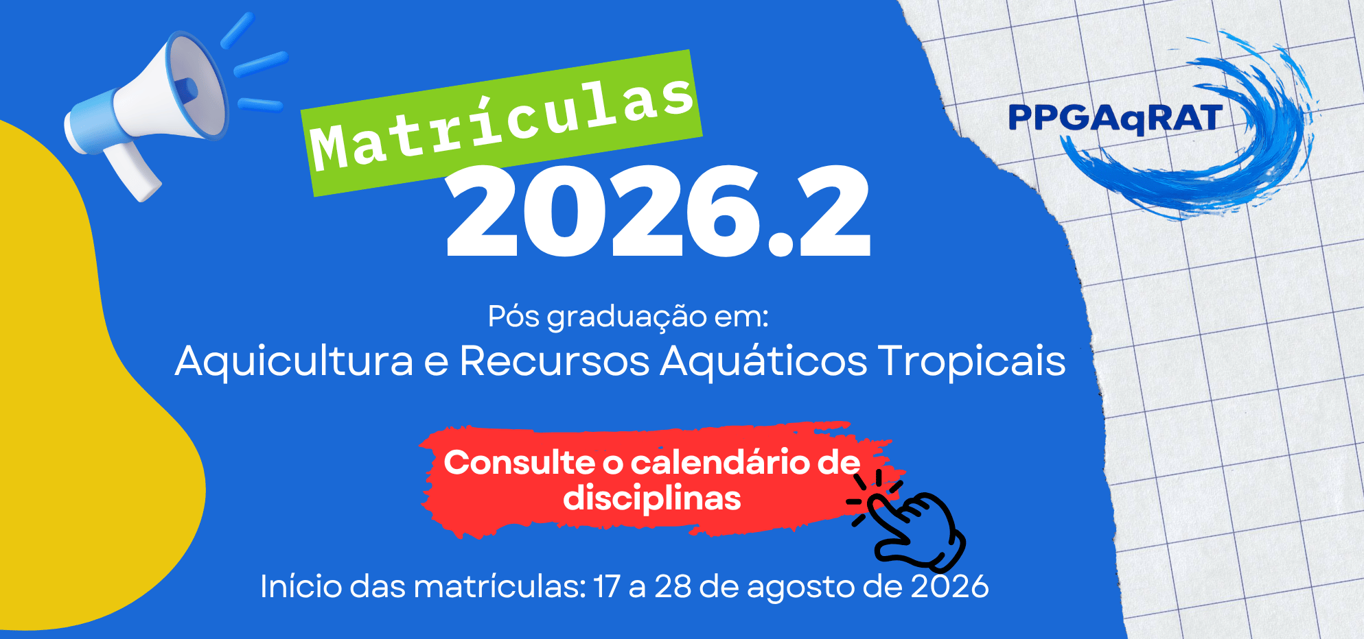 Calendário disciplinas 2026